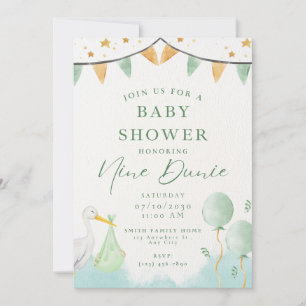 bébé garçon douche invitation ballon animal