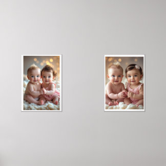 Bébé Garçon & Fille tenant les mains