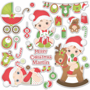 Bébé Garçon Joyeux Sticker en vinyle sur mesure