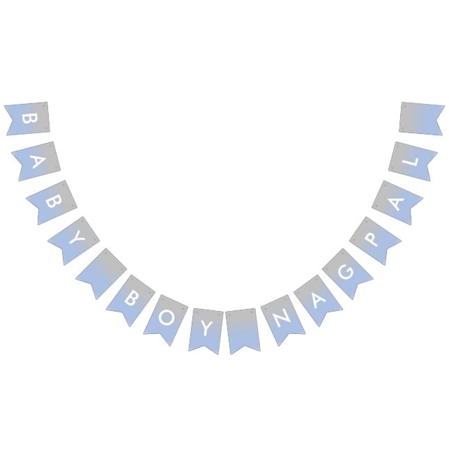 Bébé Garçon Nagpal Ombre Bleu et Bannière en argen (Tout)