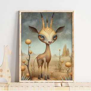 Bébé Gazelle Animal Africain   Impression sur toil