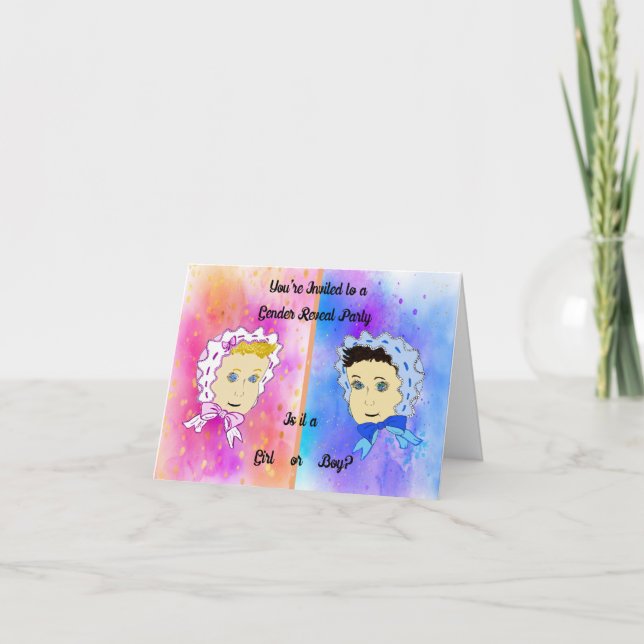 Bébé Genre Reveal Party Invitation (Devant)