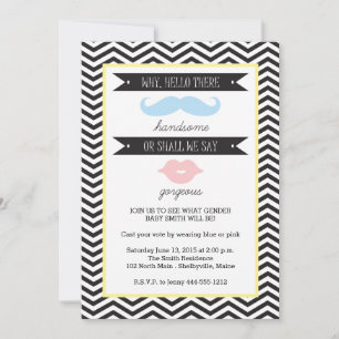 Bébé Genre Reveal Party Invitation