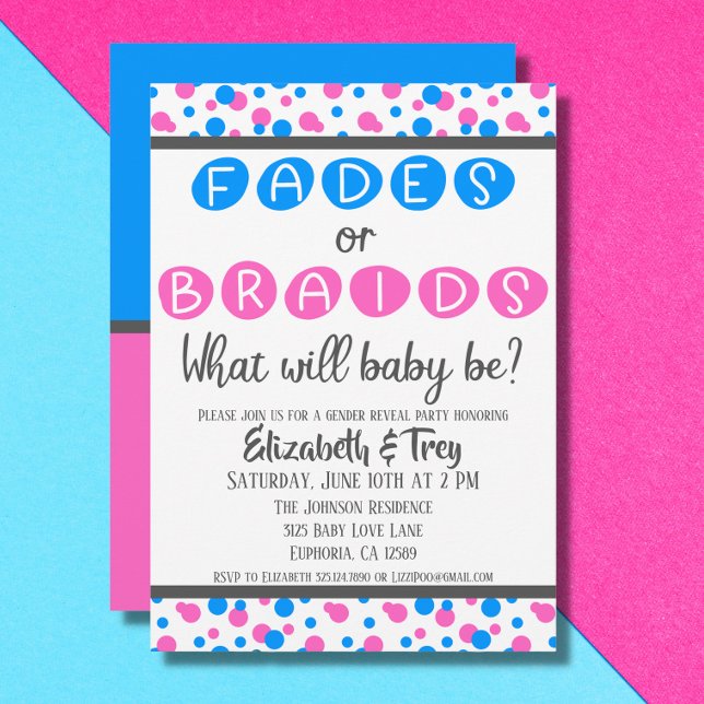 Bébé Genre Revey - Fades ou tresses Invitation (Créateur téléchargé)