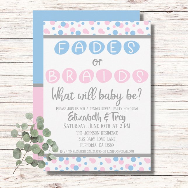 Bébé Genre Revey - Fades ou tresses Invitation (Créateur téléchargé)