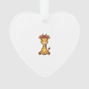 Bébé girafe mignon avec noeud papillon design vect