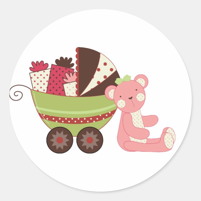 Bébé Girl Douche Stickers (Devant)