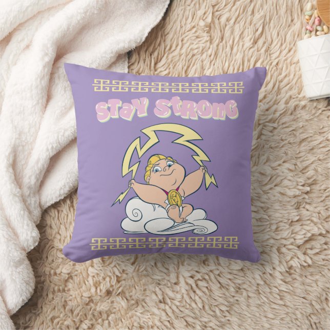 Bébé Hercule - Coussin de lancer Reste fort (Couverture)