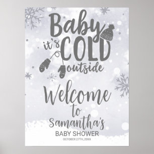 Bébé Il fait froid dehors Affiche de bienvenue Bab