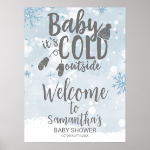 Bébé Il fait froid dehors Affiche de bienvenue Bab