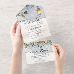 Bébé il fait froid dehors All In One Invitation