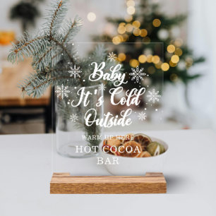 Bébé il fait froid dehors Bar à chocolat chaud pou