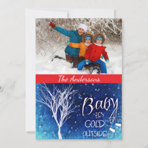 Bébé Il fait froid dehors Carte photo