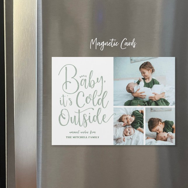 Bébé Il fait froid dehors Carte photo de vacances  (Créateur téléchargé)