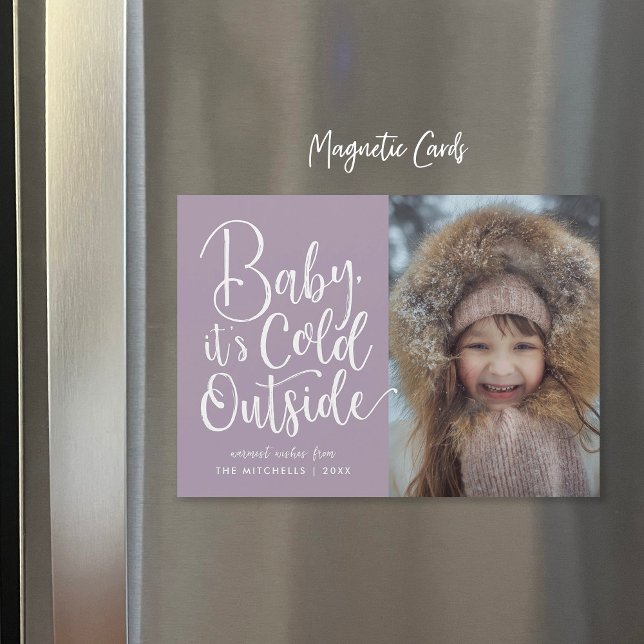 Bébé Il fait froid dehors Carte photo de vacances  (Créateur téléchargé)