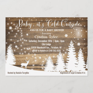 Bébé il fait froid dehors Cerf Invitation à une ba