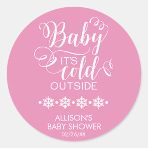 Bébé Il fait froid dehors Girls Sticker Baby showe