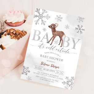 Bébé il fait froid dehors Invitation Baby Shower