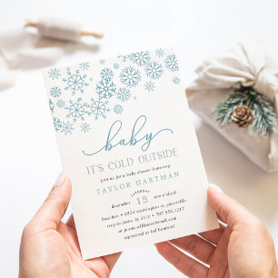 Bébé Il fait froid dehors Invitation Baby shower