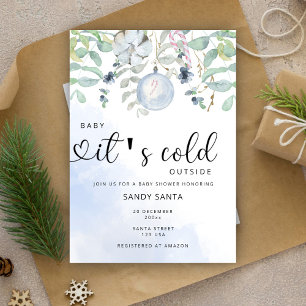 Bébé il fait froid dehors invitation baby shower