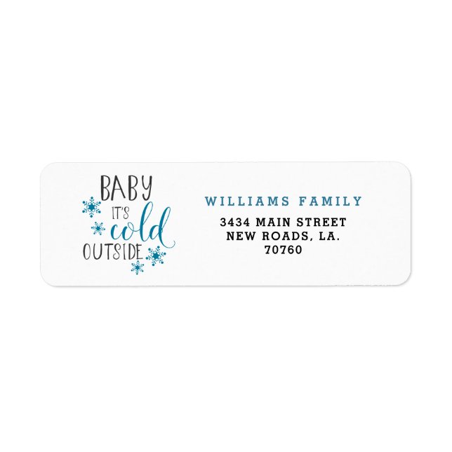 Bébé Il fait froid dehors Noël (Devant)