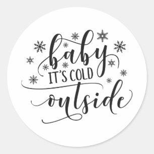 Bébé Il fait froid dehors vacances Sticker