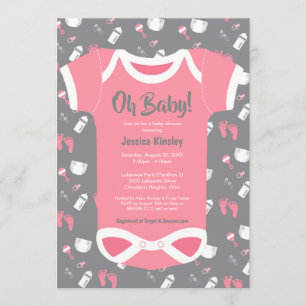 Bébé ! Invitation à la douche pour petite fille en