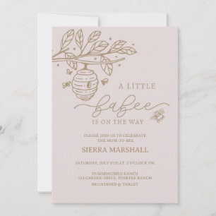 Bébé, Invitation Abeille, Fête Prénatale thème Abe