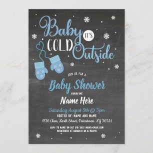 Bébé Invitation Baby shower Il fait froid dehors B