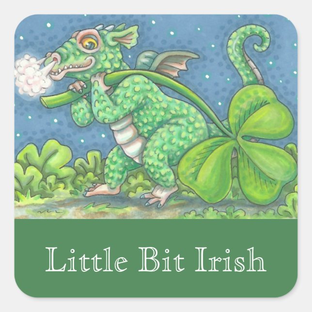 BÉBÉ IRLANDAIS DRAGON IMAGINAIRE STICKER Feuille (Devant)