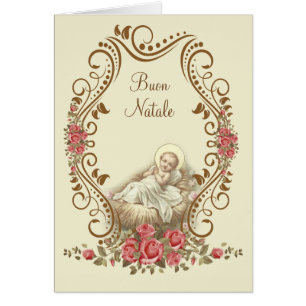 Bébé Jésus de Buon Natale d'Italien traditionnel