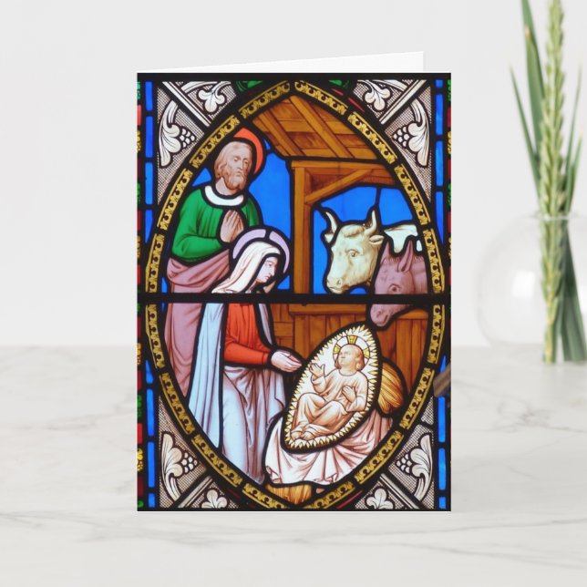 Bébé Jésus et carte de Noël de Vierge Marie (Devant)