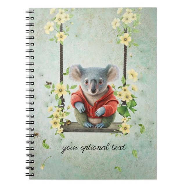 Bébé Koala Ours sur Carnet photo spirale à aile (Devant)