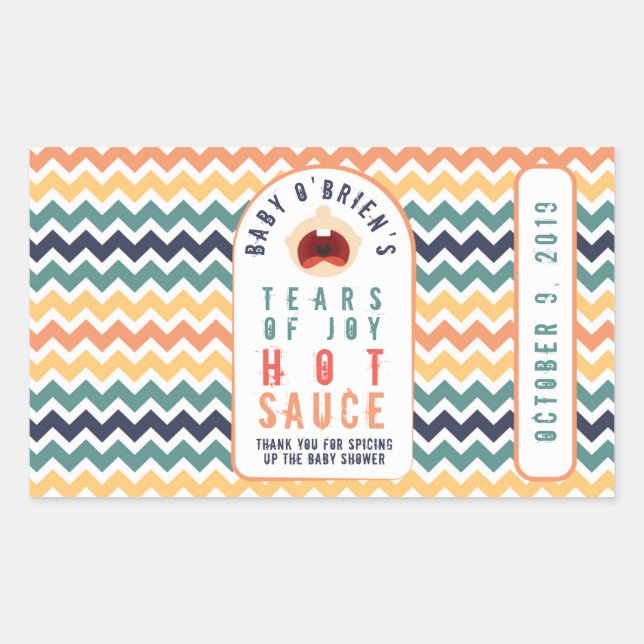 Bébé Larmes de joie Étiquettes de sauce chaude | B (Devant)