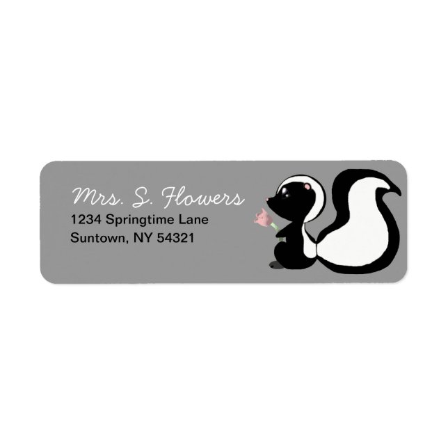 Bébé mignon Animaux Skunk Retourner l'adresse Étiq (Devant)