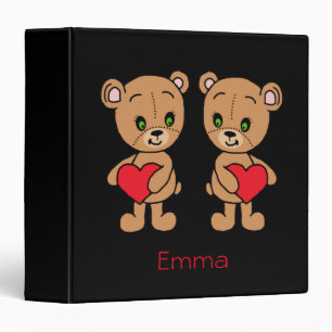 Bébé mignon avec le coeur 3 anneau classeur