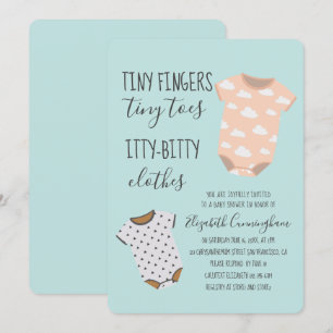 Bébé mignon Baby shower Fête Invitation