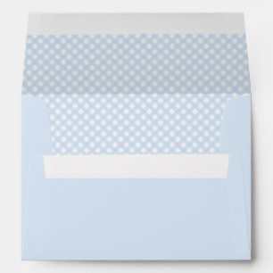 Bébé mignon bleu En vichy Motif & Enveloppes cardi