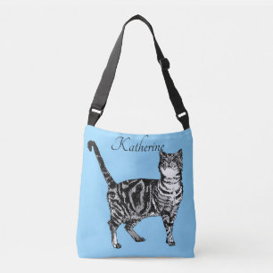 Bébé mignon Bleu Filles Tabby Chat Chats sac à mai