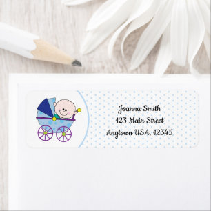 Bébé mignon Boy Blue Carriage Carton