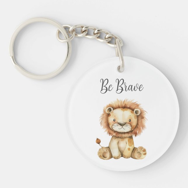 Bébé mignon Citation de lion animal être courageux (Devant)