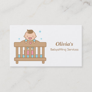 Bébé mignon dans les cartes de visite de garde