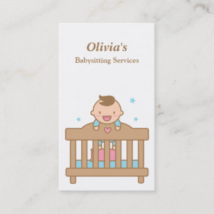 Bébé mignon dans les cartes de visite de garde