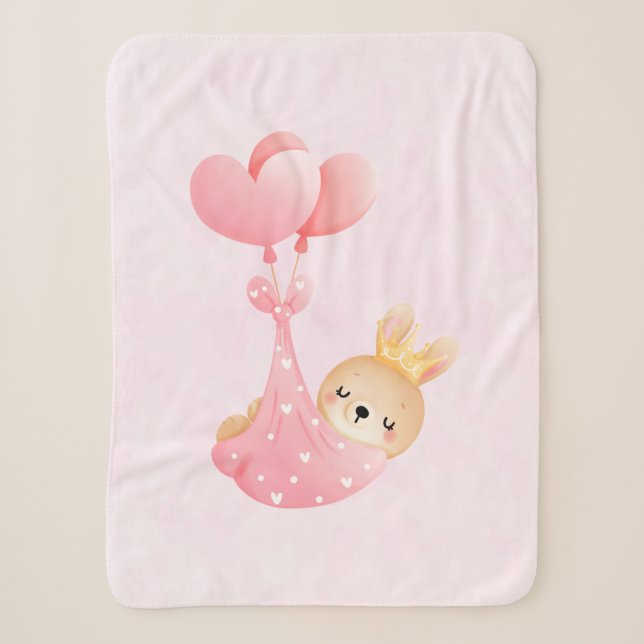 Bébé mignon dans une couverture de coeur (Devant)