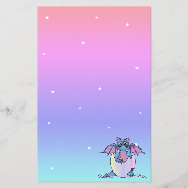 Bébé mignon de dragon en papeterie criquée d'oeufs (Devant)
