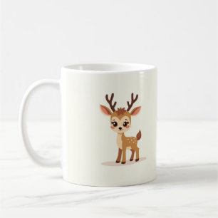 Bébé mignon Deer Mug Adorable Coupe de café Fawn