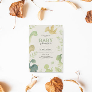 Bébé mignon Dinosaur Invitation Anniversaire