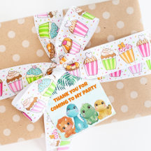 Bébé mignon Dinosaur Party Favoriser les étiquette