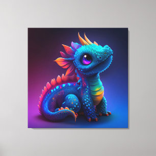 Bébé mignon Dragon toile Imprimer