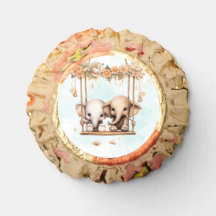 Bébé mignon éléphant Genre Neutre Baby shower jume